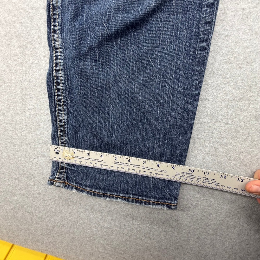 Silver Jeans Co Zac Relaxed Straight Leg Blue Distressed Jeans Mens 34x32 - Picture 3 of 11